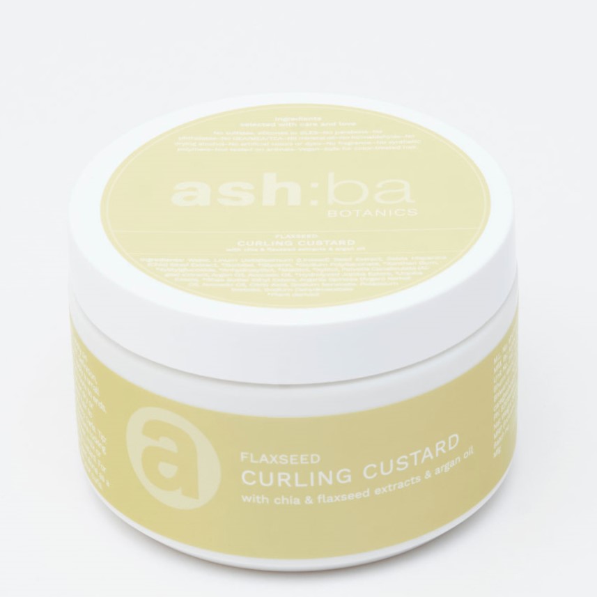 ashba botanics flaxseed curling custard - curly hair gel